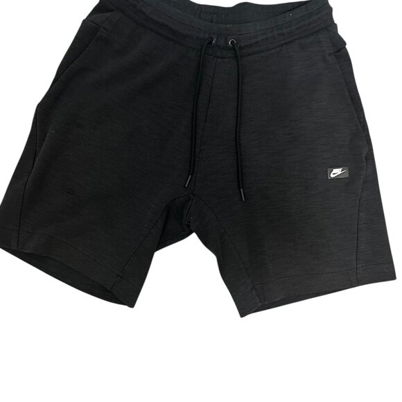 Niker Athletic Shorts Size Medium Black Drawstring Pockets Logo Thick - Picture 1 of 7
